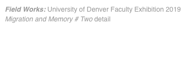 Field Works: University of Denver Faculty Exhibition 2019 Migration and Memory # Two detail 